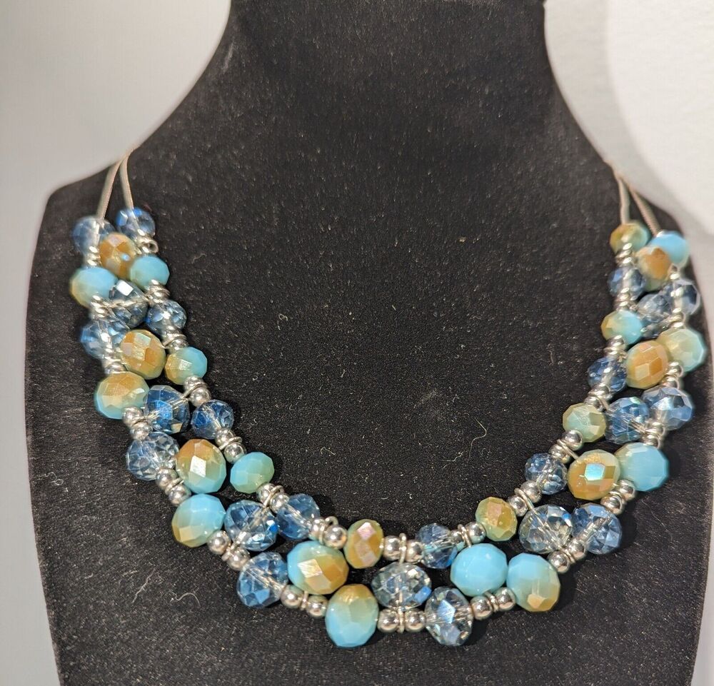 Charming Charlie Shades of Blue Faceted Beads
